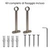 GIRASOLE HOME® Adjustable Long Curtain Pole Bracket, 2 Pack Heavy