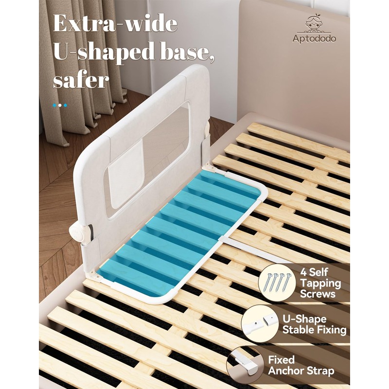 Aptododo 33" Bed Rails for Toddlers(Compact) for Single/Twin Bed with