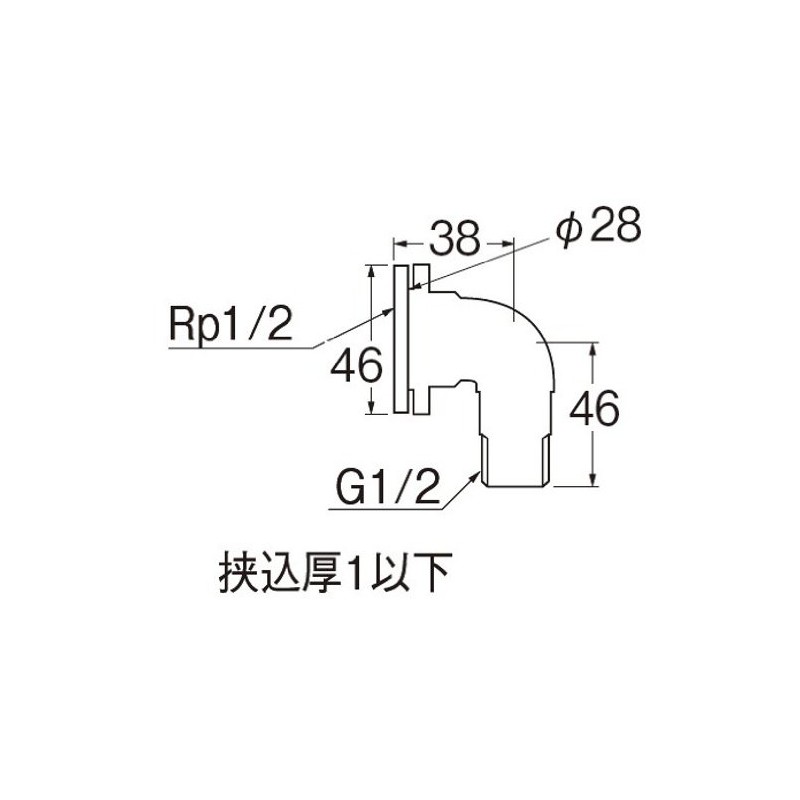 SANEI T2231-13 Plumbing Components, Unit Extractor, Nominal 13, Diameter 1.8