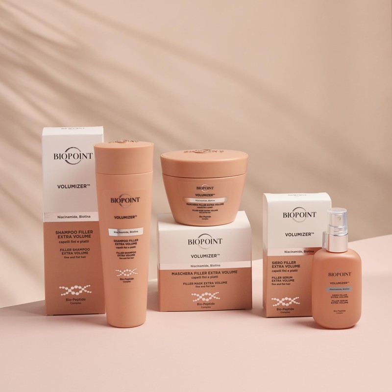Biopoint Volumizer Shampoo für feines Haar, Filler Extra Volumen, für