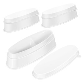 Ipetboom 3pcs French Tip Nail Dip Powder Trays Easy Storage Container for Dipping Art Practical Design for Salon and Diy Use for Manicure and Nail Art Decor
