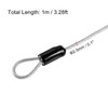 PATIKIL Security Steel Cable 2.5mm x 1m/3.28ft Coated Luggage Lock