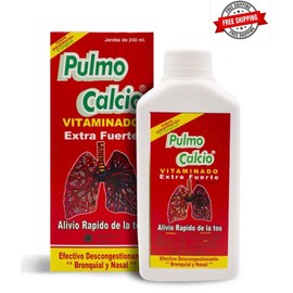 Gemonal Labs PULMO CALCIO JARABE EXPECTORANTE 240 ml Alivio Rapido de la tos EXTRA FUERTE