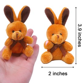 ELCOHO 18 Pack Easter Plush Bunnies Stuffed Bunny Plush Toys Easter Baskets Filler Stuffers Easter Gift Plush Bunny Animals