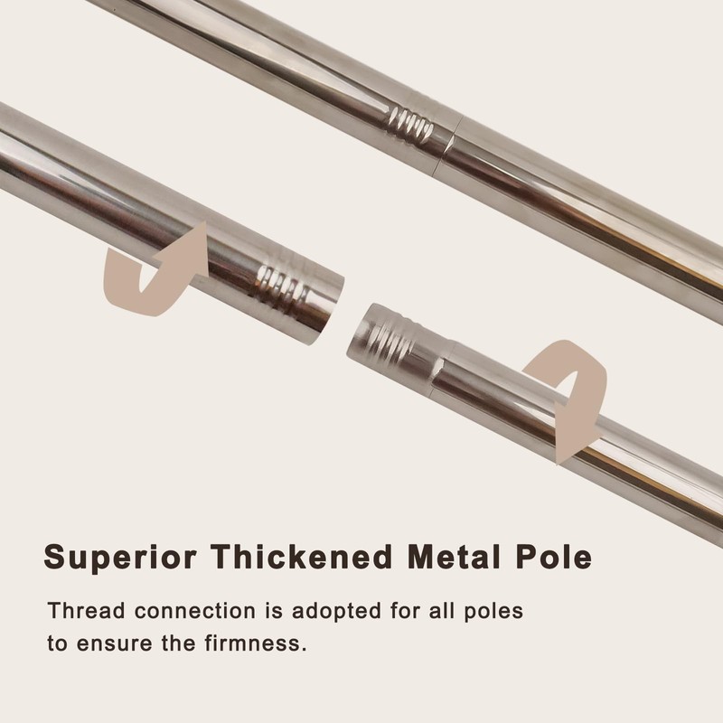 Stainless Steel Canopy Bed Frame Twin Size, Sturdy Post Poles