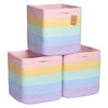 NaturalCozy Storage Cubes 11 Inch Cotton Rope Woven Baskets for