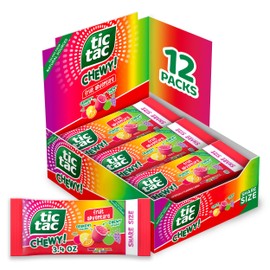TIC TAC CHEWY! Fruit Adventure Candy, Bulk 12 Pack, Fruit Candy, Share Size, 3.04 oz Each (Packaging May Vary)