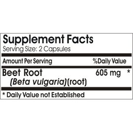 Naturetition Supplements Beet Root 605mg ~ 200 Capsules - No Additives