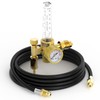 TOOLIOM CO2 Argon Flow Meter Gas Regulator Gauge with Gas