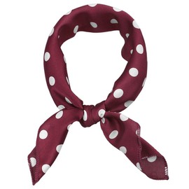 Allegra K 50cm 1950s Vintage Retro Polka Dots Square Scarf Head Neck Scarves Kerchief Neckerchief Red