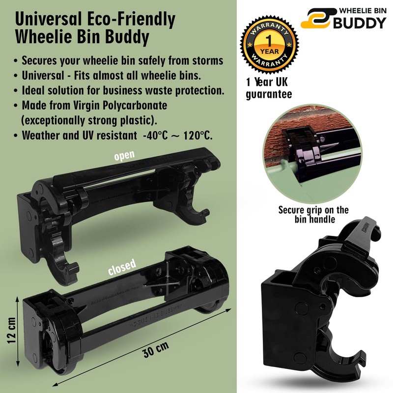 Wheelie Bin Buddy Storm Lock Secure Bin Clamp
