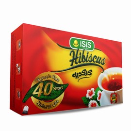 Isis Natural Egyptian Hibiscus Herbal Tea Daily Life Style Tea Bags Drinks To Carry It Everywhere For Perfect Start Egypt Aswani Aswan Chai Hybiscus (20 Bags) كركديه