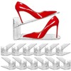 12 Pack Clear Shoe Slots Organizer - Adjustable Height 3.7''to