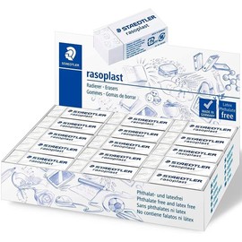 STAEDTLER 526 B30 Rasoplast Eraser, Latex & Phthalate-Free - Small Size 43 x 19 x 13 mm (Pack of 30)