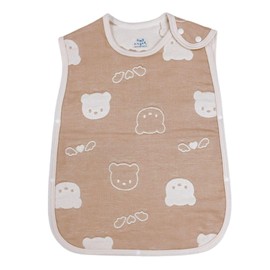 Angel R661 Baby 6-Layer Gauze Sleeper, Made in Japan, Baby Shower Gift (Beige)