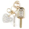 YIKECASE Key Fob Cover with Diamond Keychain Car Key Holder