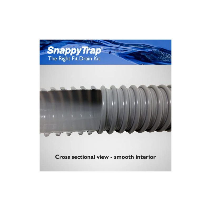 Snappy Trap Single Kitchen Sink Drain Kit, 1-1/2" with Flexible