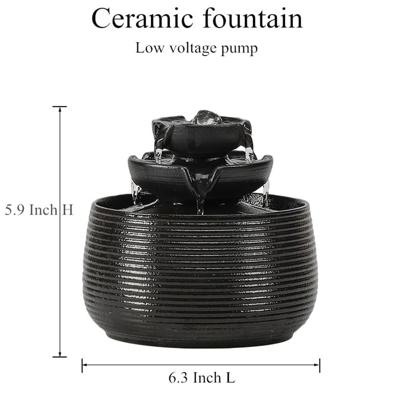 Outdoor and Indoor Water Feature Fountain Waterfall Tabletop Desktop mini