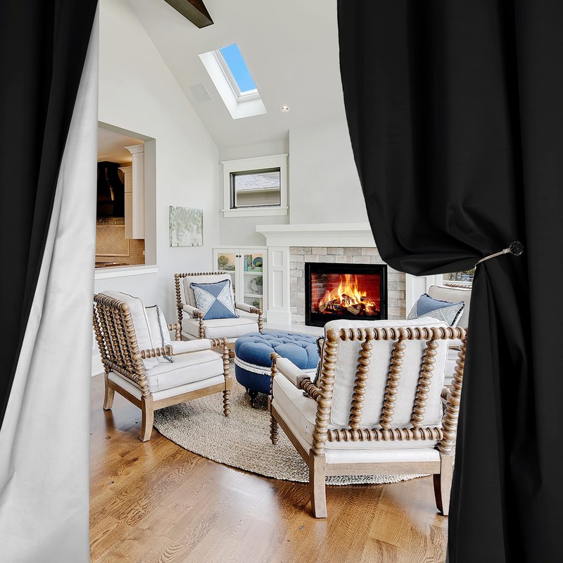 Deconovo Black Out Curtains 84 Inch Long 2 Panels -