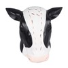 Black White Cow Head Wearing Glasses Statues Resin Stable Glasses