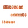 Medium Square Press on Nails Fall Acrylic Nails with Maple