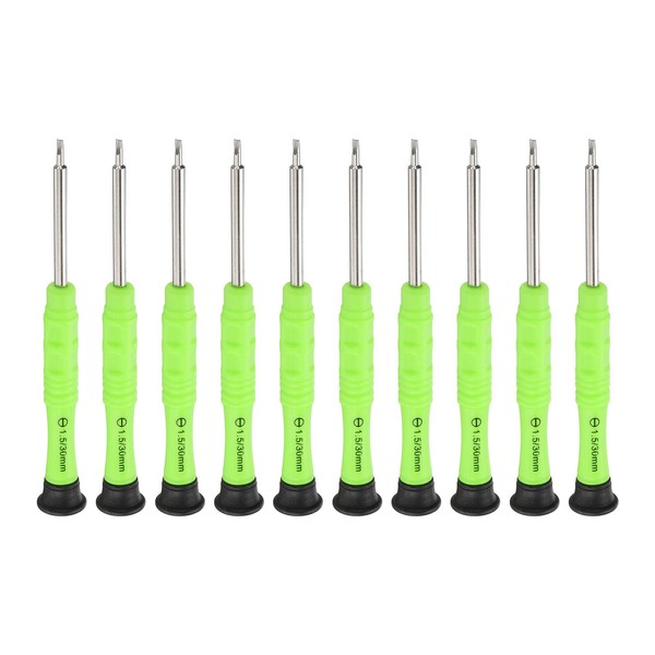 sourcing map 10pcs SL1.5 Mini Slotted Screwdriver 3mm Flat Head