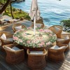 YUVAMAGIMO Hummingbird Round Patio Table Cover Waterproof Outdoor Tablecloth with