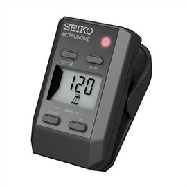 SEIKO Metronome, Clip Type, Digital, Black DM51B with Rotating Volume for Volume Adjustment, Muting Possible