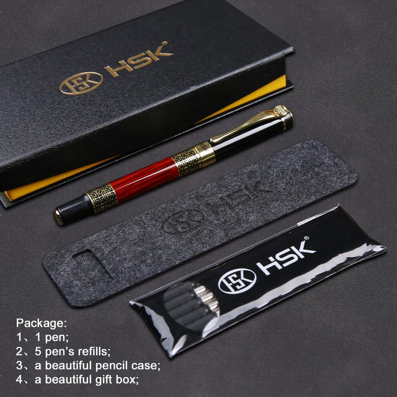 HSK Luxury gift Pen Ballpoint Pens Black Refill,Classical retro style