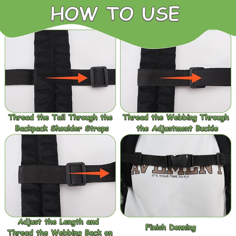2 Pcs Backpack Chest Straps, Backpack Adjustable Chest Strap for