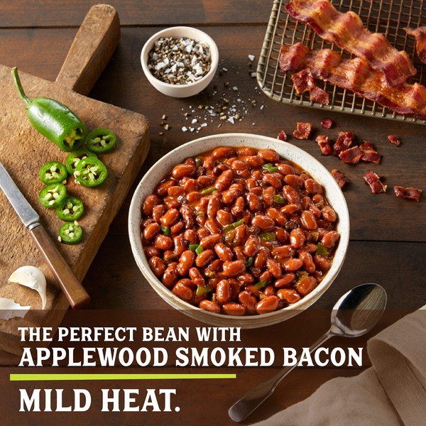 SERIOUS Bean Co Dude Perfect Jalapeño & Bacon Pinto Beans – Spicy & Delicious Texas Style Pinto Beans Ready to Eat - Made with Real Jalapeños & Applewood Smoked Bacon Canned Beans, 6 Pack, 15.75oz can
