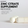 Zinc Supplement High Strength Zinc Citrate Capsules - 30mg Elemental