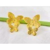 STAINLESS STEEL ANABELLA Butterfly Ear Studs Earrings Stainless Steel Yellow