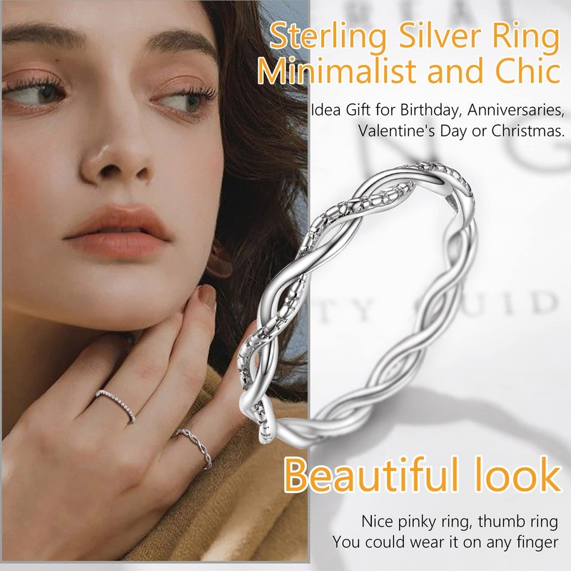 PROSILVER 925 Sterling Silver Rings CZ Ring Mothers Day Ring