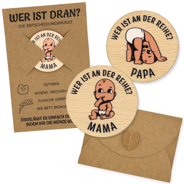 ZUKLA® Gifts for Birth for Parents - Decision Coin Mum