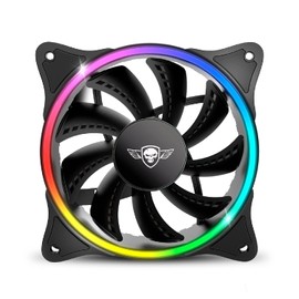 SPIRIT OF GAMER Watercooling Airforce Series RGB Circle – Silent Backlit PC Cooling Fan – Liquid Cooling PC Gamer – Adjustable RGB – Dimensions: 120 x 120 x 25 mm