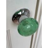 Beautiful Pair of Large Green/Mint Contemporary/Retro Round Smooth Bubble Glass