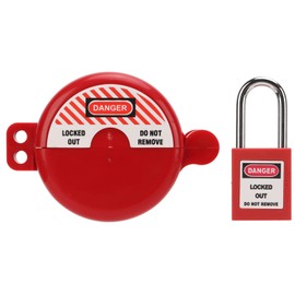 Valve Lockout Device with Safety Padlock 1.1" to 3.15" Diameter Valve Lockout Tagout Heatproof Impact Resistant for Gas Water Spigot