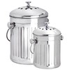 Eddingtons Mini Tabletop Compost Pail/Tea Bag Bin-Stainless Steel, 2.25 Litre,