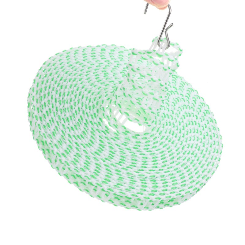 sourcing map Windproof Clothesline, 8M 26ft Plastic Non-Slip Clothes Drying