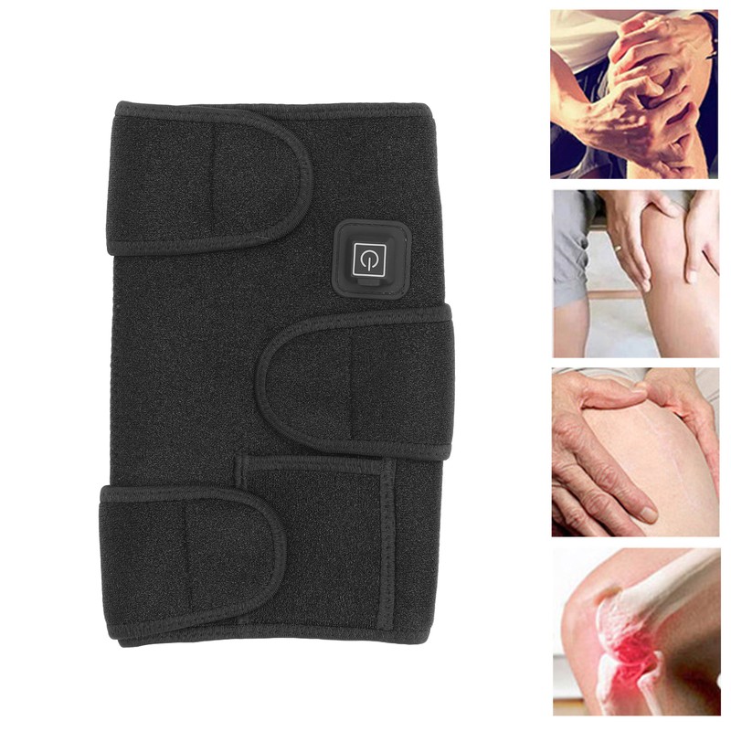 Heated Knee Brace Wrap 3 Levels Temperature Rapid Heating Rechargeable