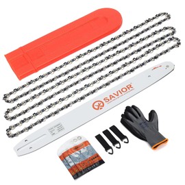 Savior 16 Inch Replacement Chainsaw Bar & R56 Chain, 3/8"LP Pitch, .043" Gauge, 56 Drive Links, Fits EGO Power+, Echo, Craftsman, Poulan, Homelite, Husqvarna, Ryobi And More (623000), 3 Chains+ 1 Bar