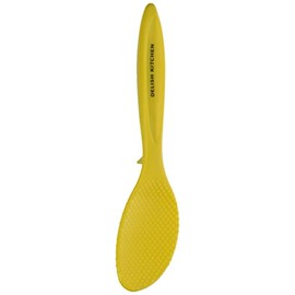 DELISH KITCHEN CC-1336 Pearl Metal Rice Spoon, Yellow, 7.1 inches (18 cm), Bento Box, Crafted Small Rice Spoons