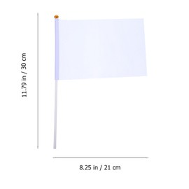 iplusmile Banners Plain Custom Hand Held Flag 60 Pack Mini Stick Flags, Small Plain White Blank Diy Flag on Stick, Hand Held Flag for Kids Birthday Party Decorations, Festival Events Celebration