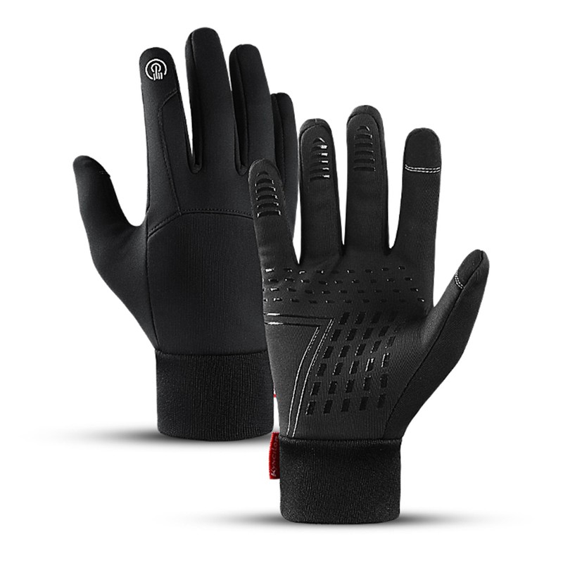 Winter Men Women Cycle Gloves Waterproof Windproof Fleece Lining Touchscreen