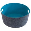 Betzold - Storage basket felt basket turquoise, diameter 38 cm,