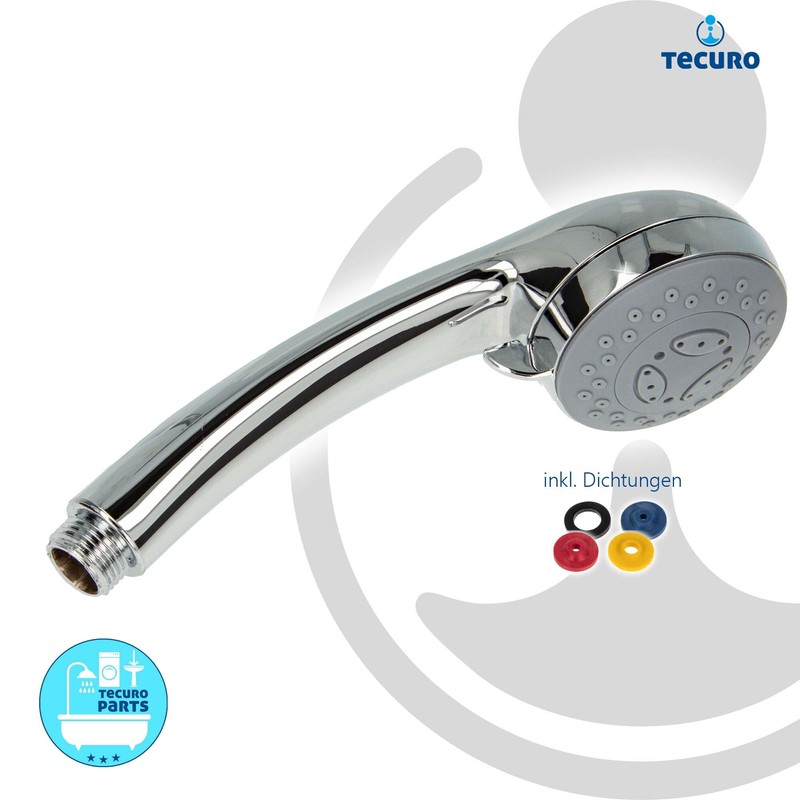 tecuro ew-easy Hand Shower with 3 Functions Diameter 69 mm