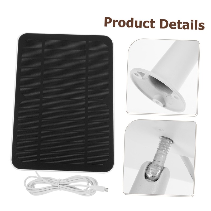 Operitacx Solar Doorbell Security Camera Solar Panel Charger USB for