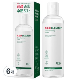 Dr. G Red Blemish Clear Soothing Toner, 300ml, 6 pcs / 닥터지 레드 블레미쉬 클리어 수딩 토너, 300ml, 6개