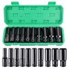 1/2 Drive Deep Impact Socket Set, 12 Piece Metric Socket
